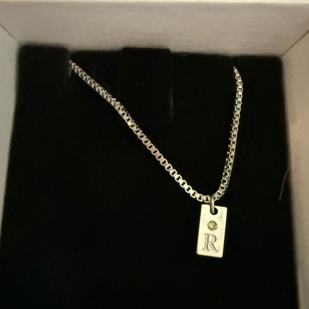 Silver Initial 'R' Necklace